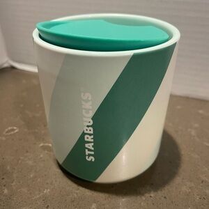 New Starbucks Green and White Tumbler